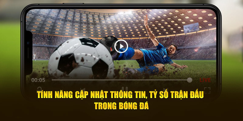 Tính năng cập nhật thông tin, tỷ số trận đấu trong môn thể thao vua 